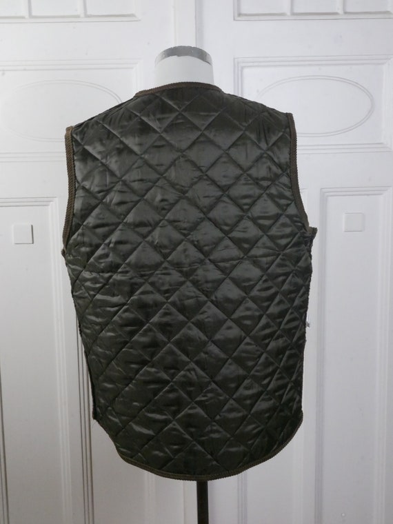 Brown Quilted Vest, 90s Italian Vintage Equestria… - image 8