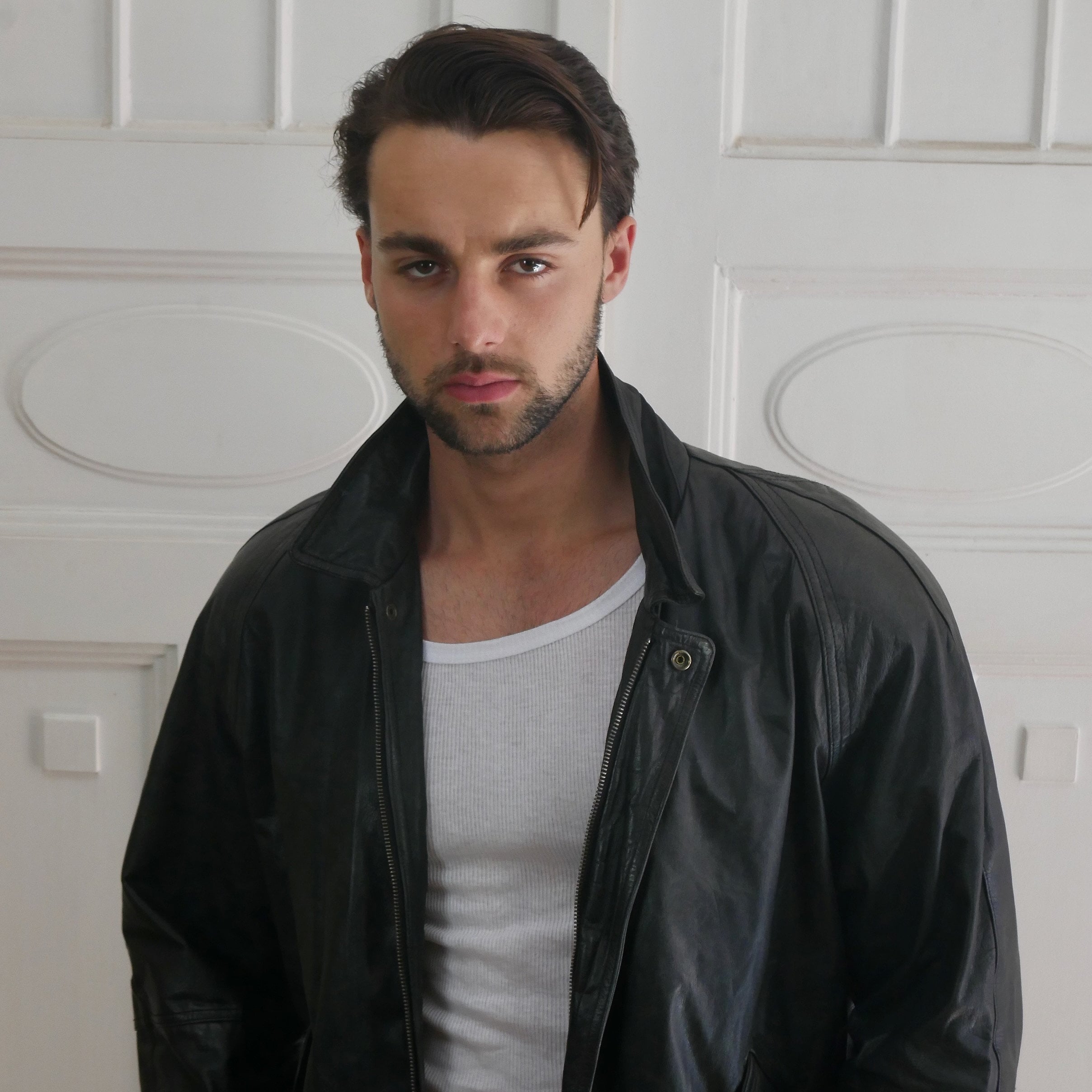 80s Leather Bomber - Etsy 80s Leather Bomber - Etsy