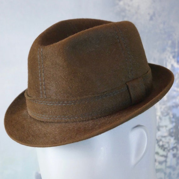 brown felt trilby