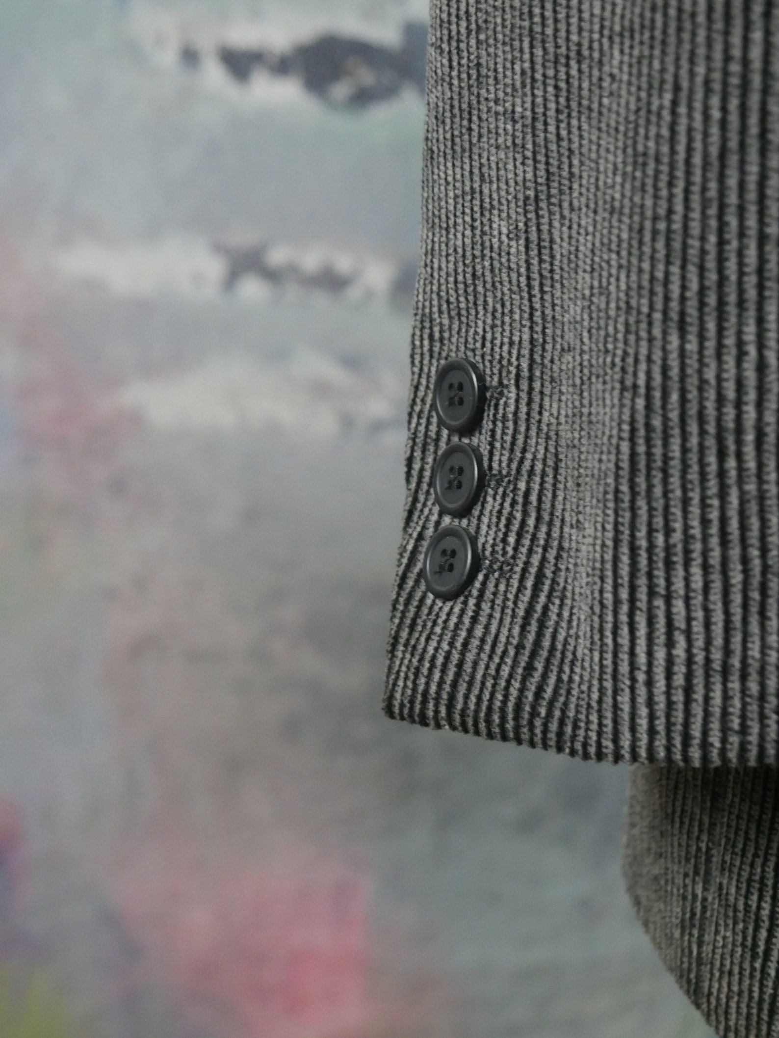 Men's Corduroy Blue Single Breasted  Blazer