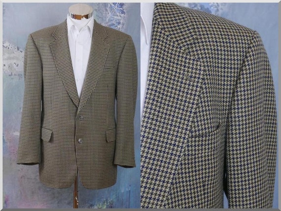 Blue houndstooth jacket sale