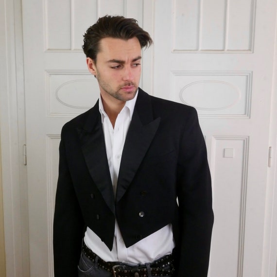 Black Tailcoat European Wool Evening 