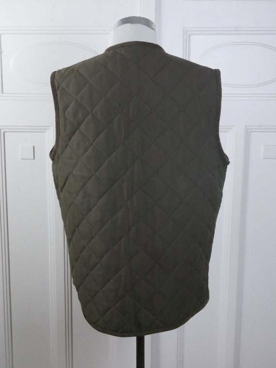 Brown Quilted Vest, 90s Italian Vintage Equestria… - image 7