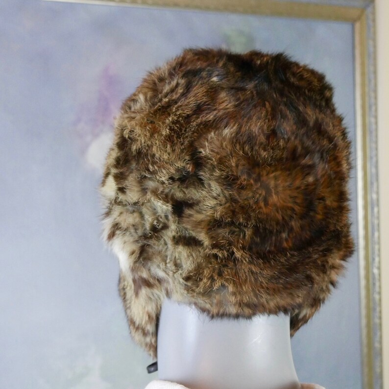 Fur Earmuff Hat 1990s Finnish Vintage Leopard Print Hare Etsy