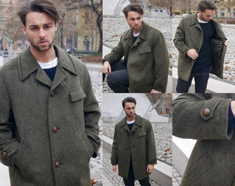 Vintage 80s Trachten Julius Lang Original Alpen Loden Wool Blend Olive Green  Trench Full Length Coat Jacket Austria - Etsy