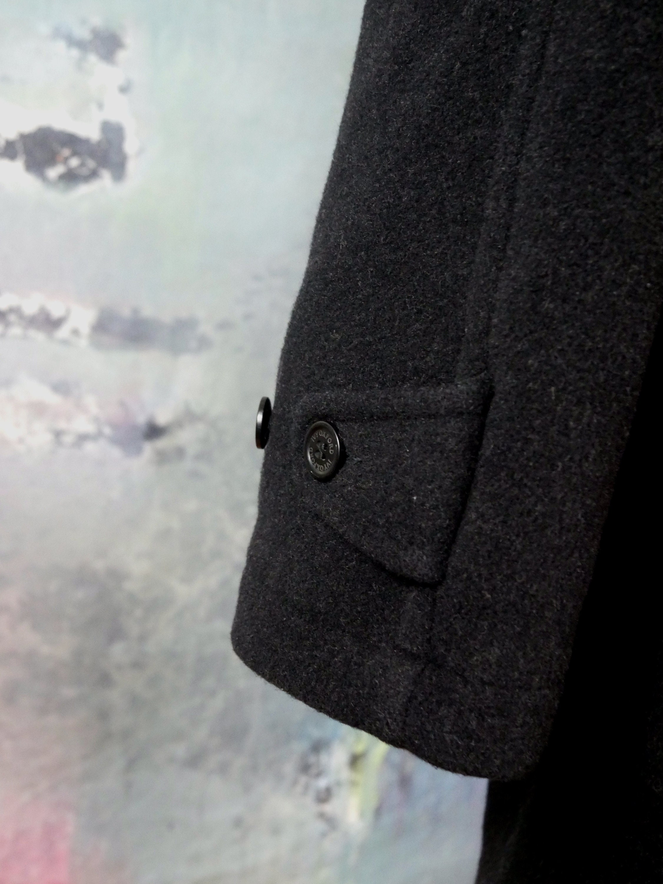 Black Duffle Coat 1990s Italian Vintage Wool Cashmere Winter | Etsy