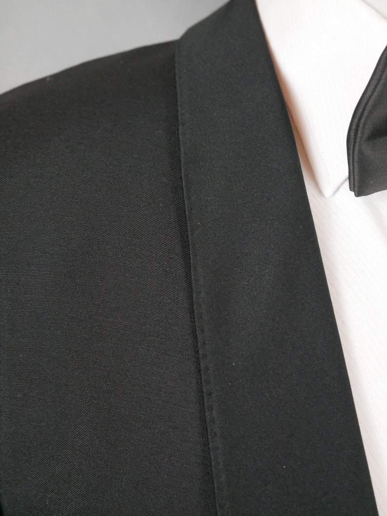 Black Tuxedo Jacket European Vintage Retro High-quality | Etsy