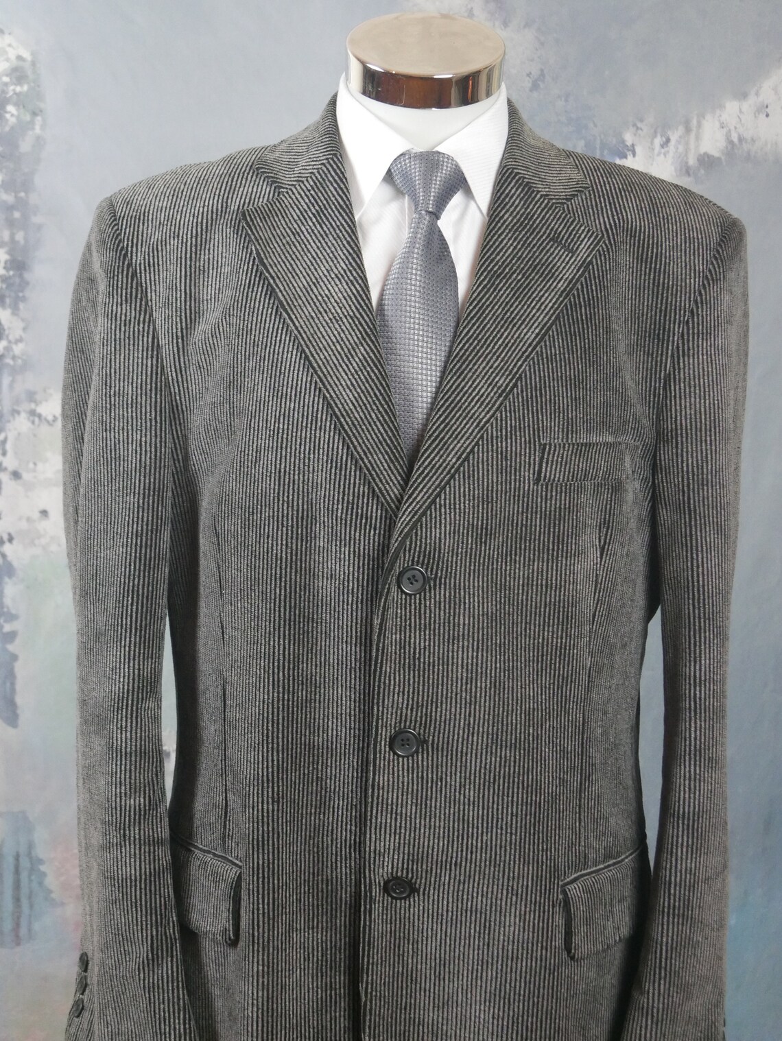 Men's Corduroy Teal Single Breasted  Blazer
