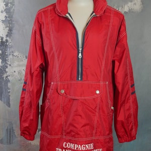 Red Raincoat 1990s Vintage Waterproof Sailing Jacket With - Etsy