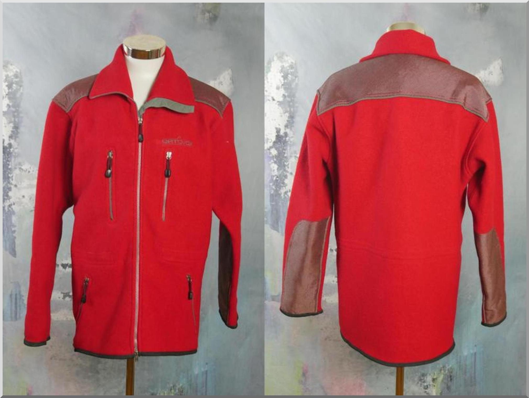 winter coat with patch on arm