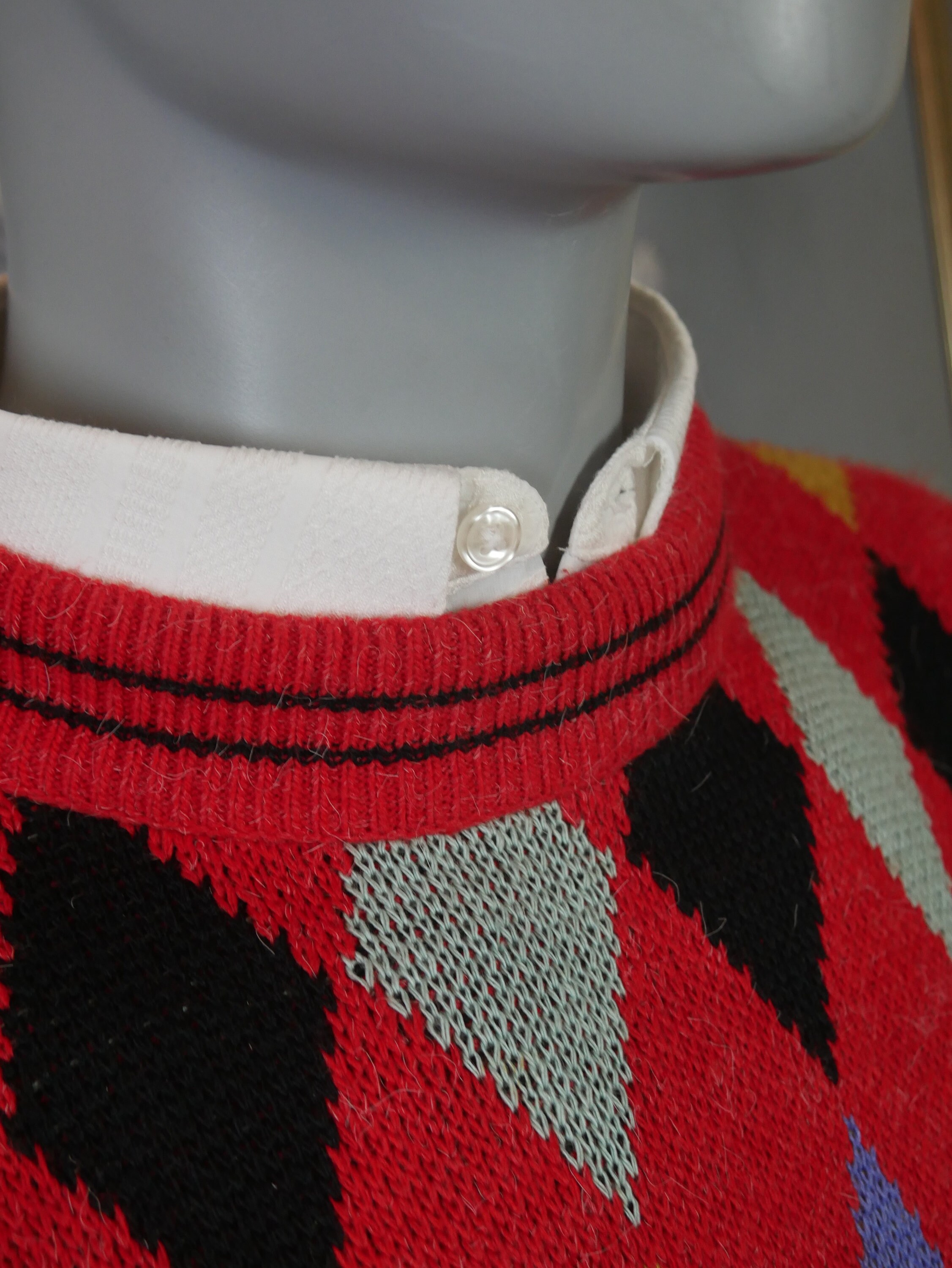1980s Red Argyle Sweater European Vintage Soft Angora Wool - Etsy