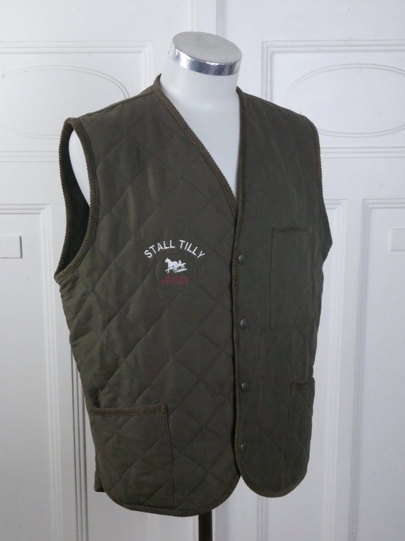 Brown Quilted Vest, 90s Italian Vintage Equestria… - image 6