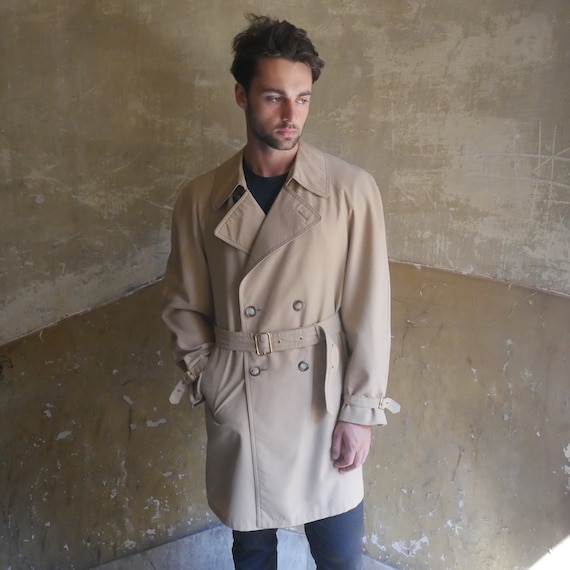 1970s Beige Trench Coat Swedish Vintage Double-breasted - Etsy