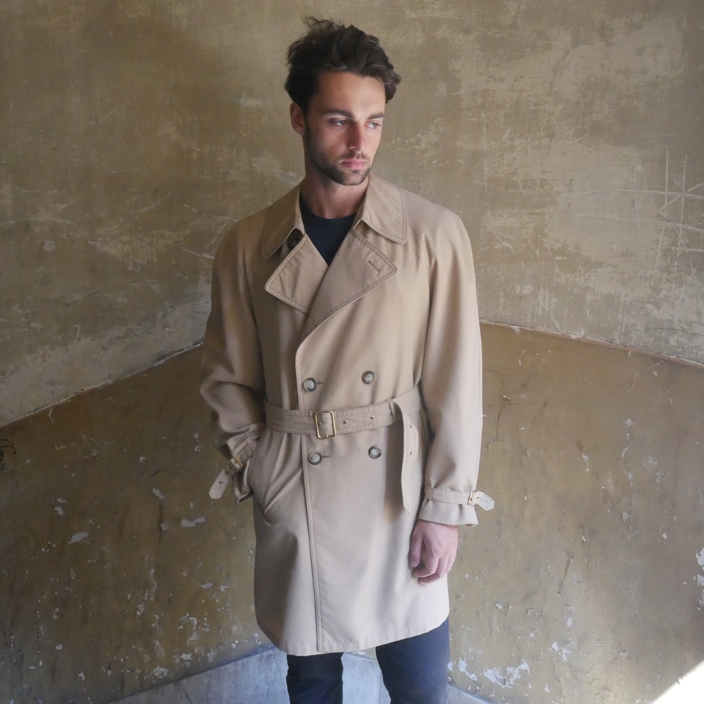 Homme Vêtements Manteaux Imperméables et trench coats Trench-coat En Laine Maison Margiela pour homme en coloris Neutre 