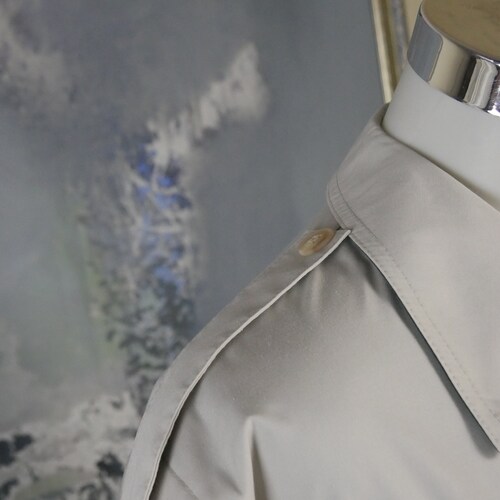 1980s Trench Coat, shops European Vintage Cream-Colored Single-Breasted Waterproof Overcoat, Made in Finland: Size XXL (46 to 48 US/UK)