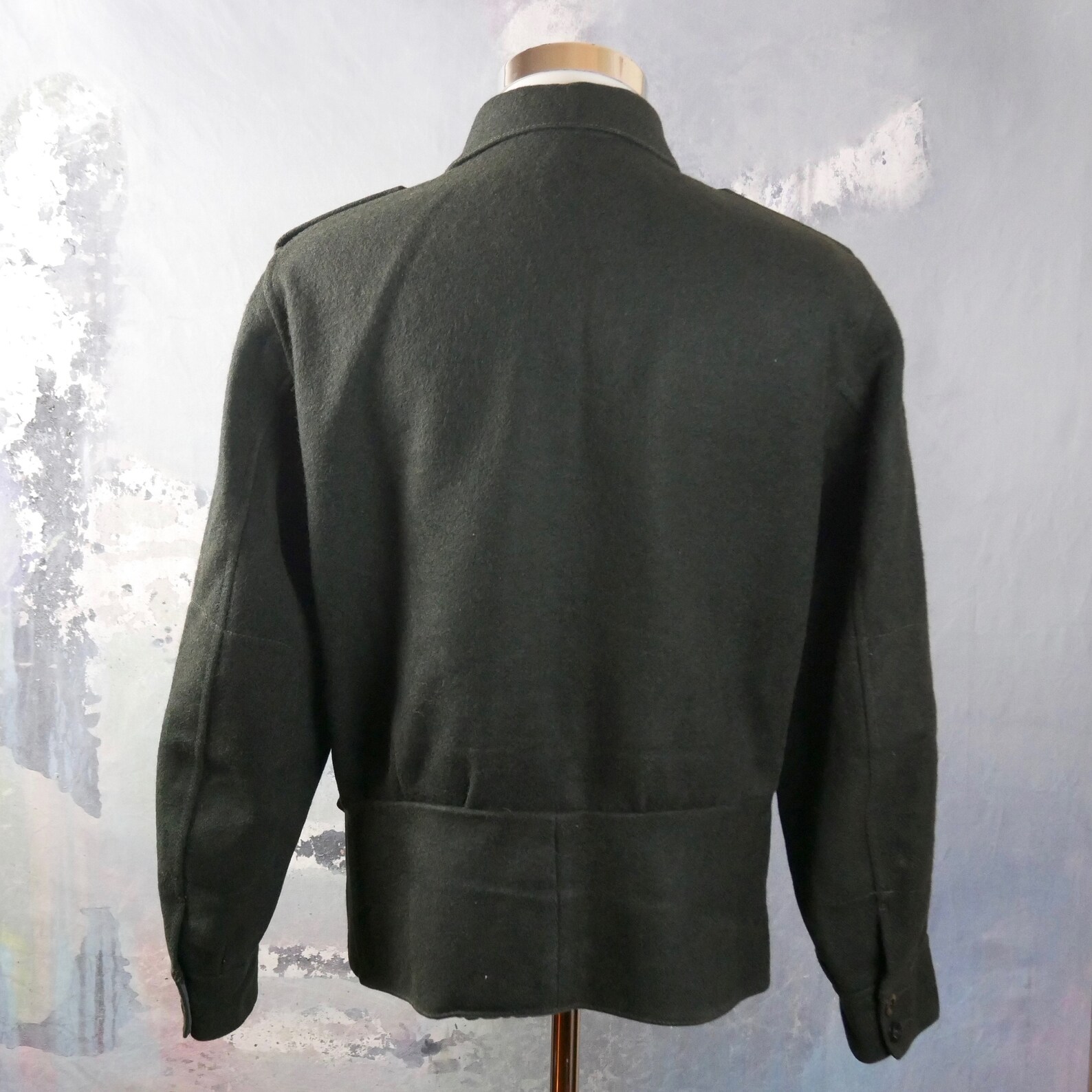 Dark Green Military Style Wool Hunting Jacket 1980s European Etsy