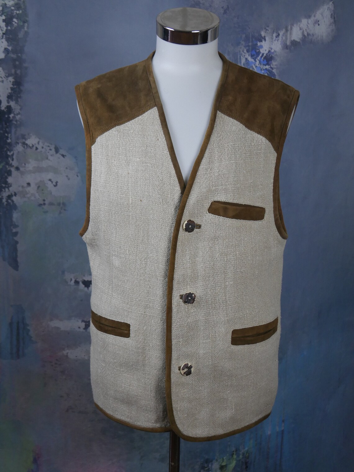 Premium Brown Suede Women Trachten Vest