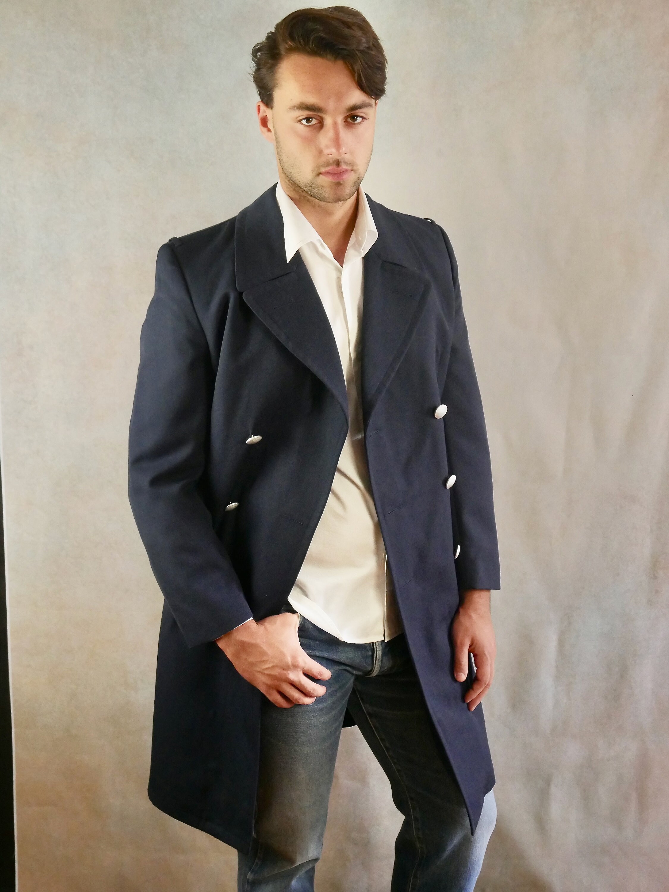 ジャケット・アウター vintage Germany navy coat b Vintage German navy deck jacket Bundesmarine military army marine