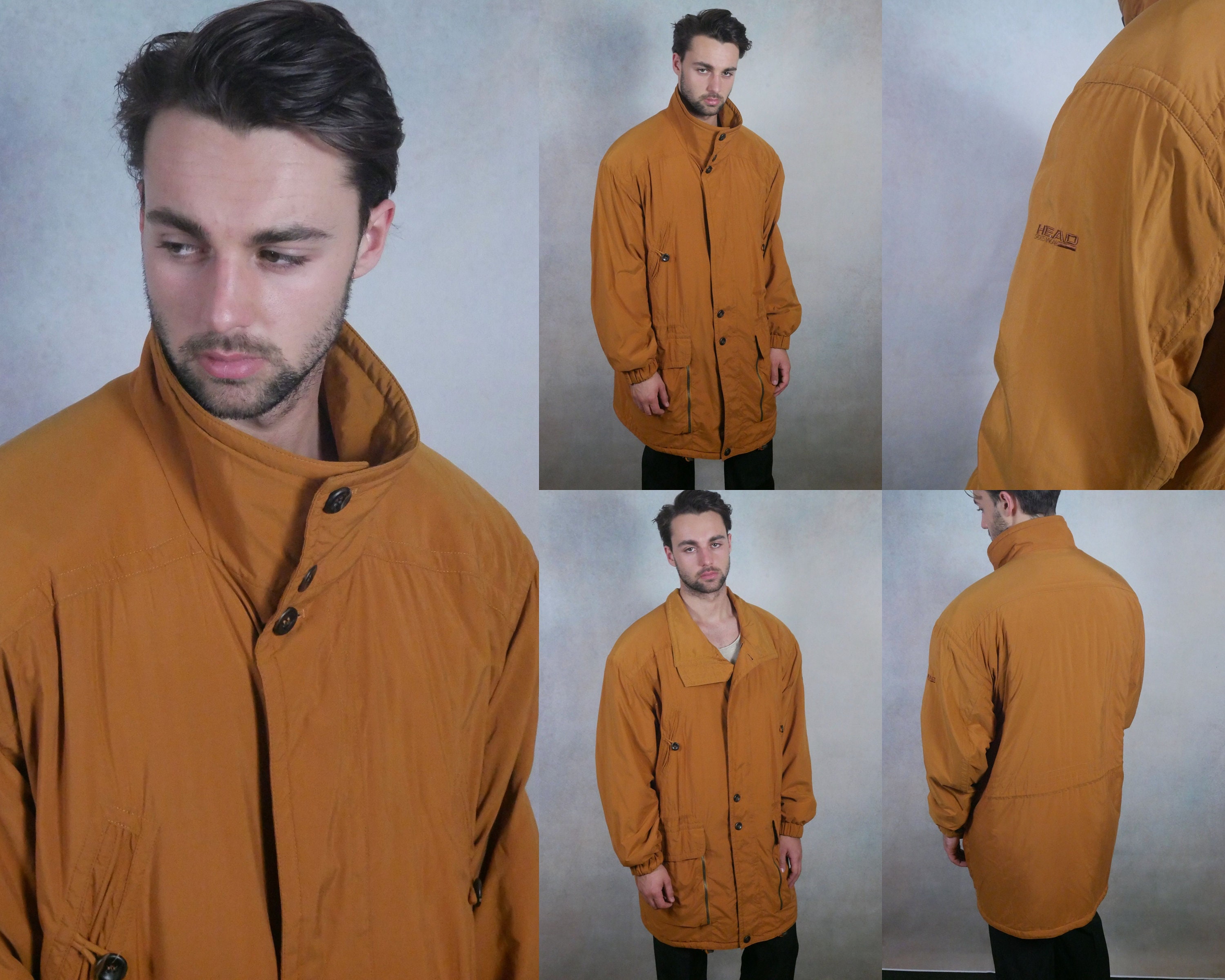 80s Rust Coat, Vintage Long Winter Coat, Size XXL, 52/54 US