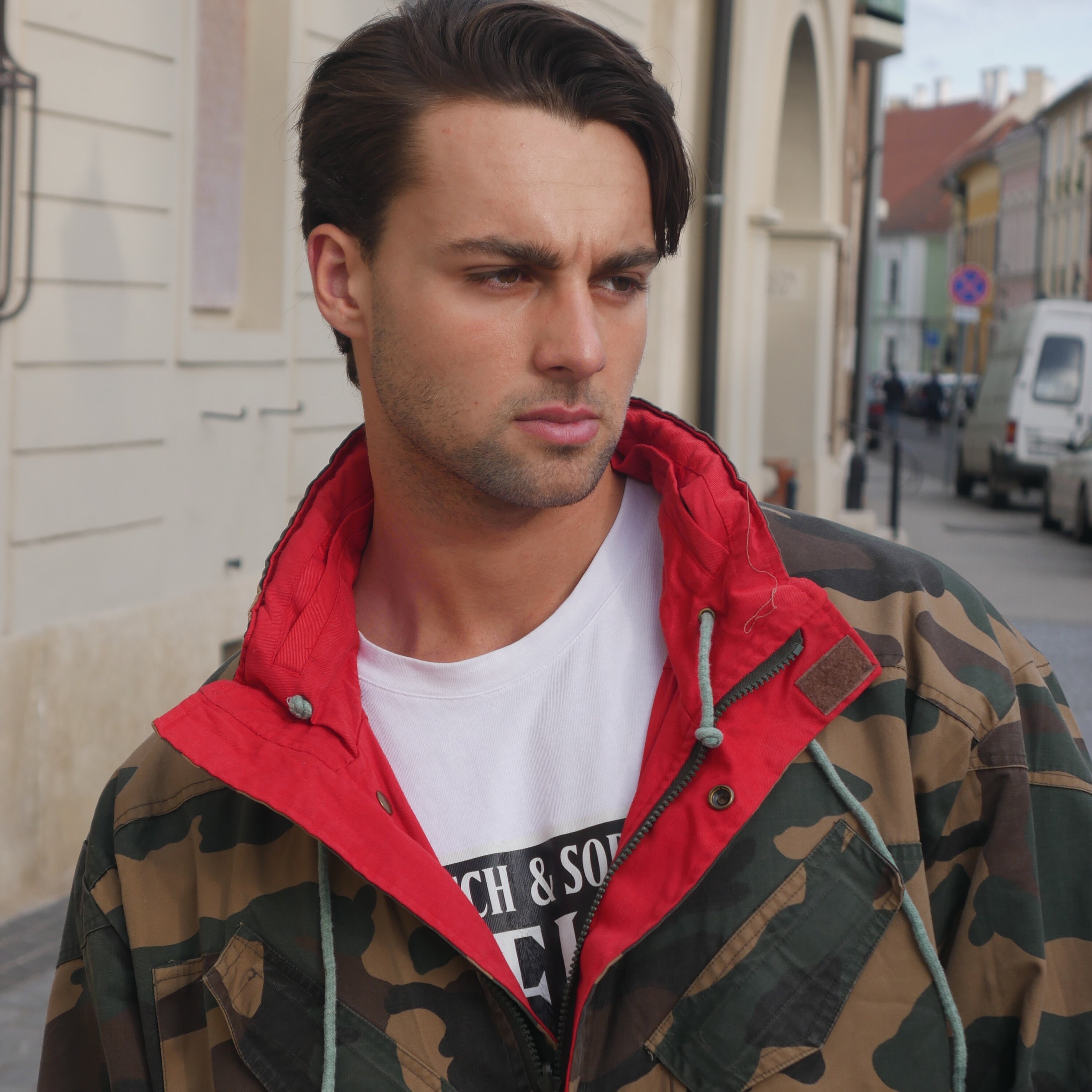 Reversible Camo Military Jacket, 1990s Vintage Camouflage