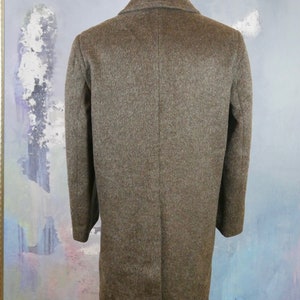 1960s Dutch Vintage Brown Wool Coat, Classic European Overcoat: Size 40 ...
