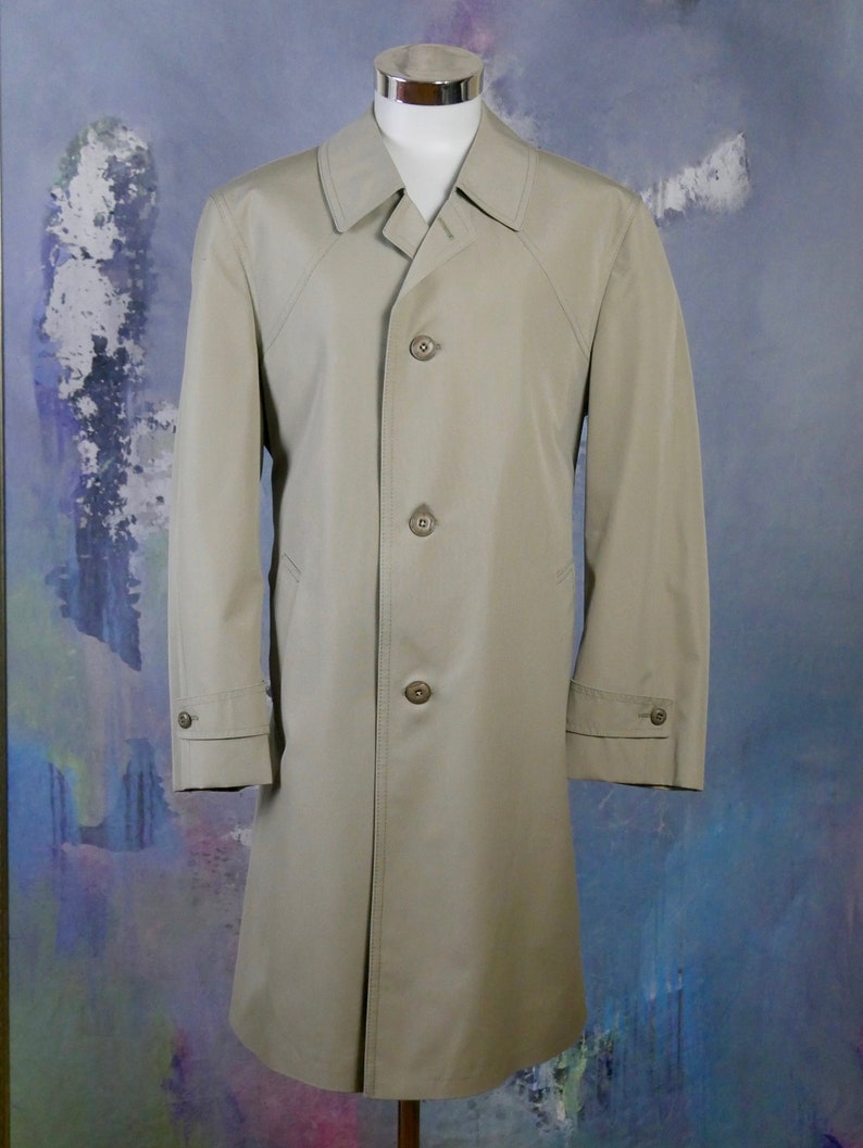 Vintage Trench Coat German Single-breasted Dusty Pale Green - Etsy