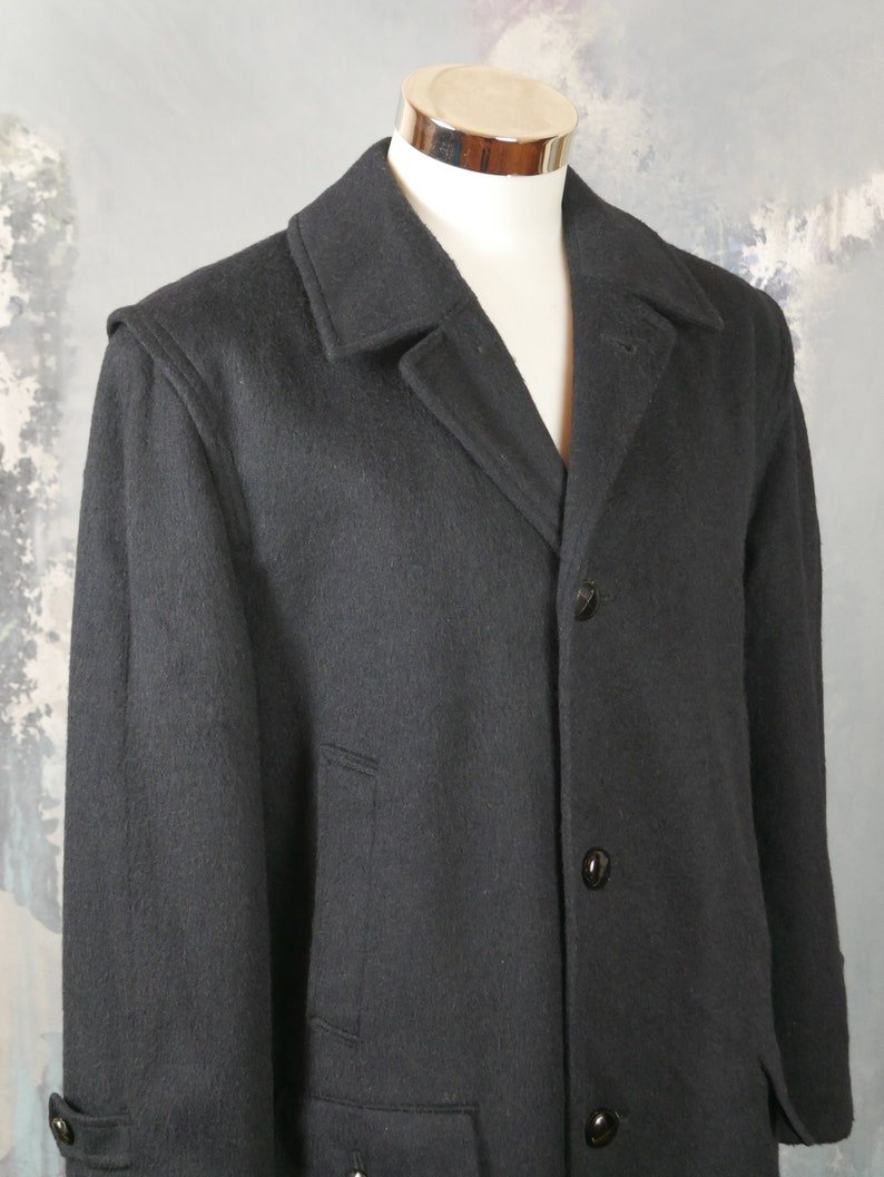 Navy Blue Wool Coat European Vintage Loden Overcoat Austrian - Etsy