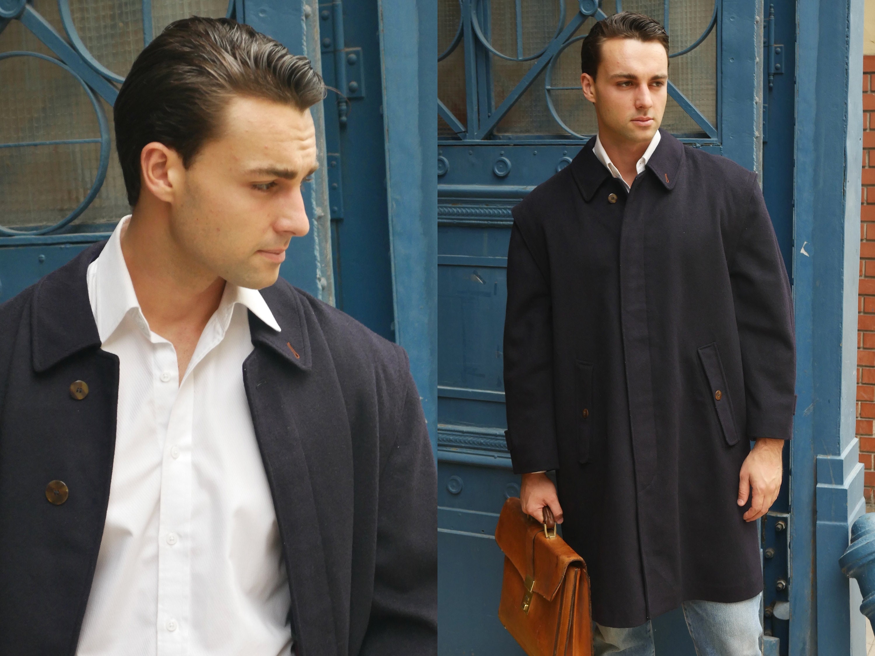 ジャケット・アウター vintage Germany navy coat b Vintage Bund ZB W. German Civil Defense Military Jacket