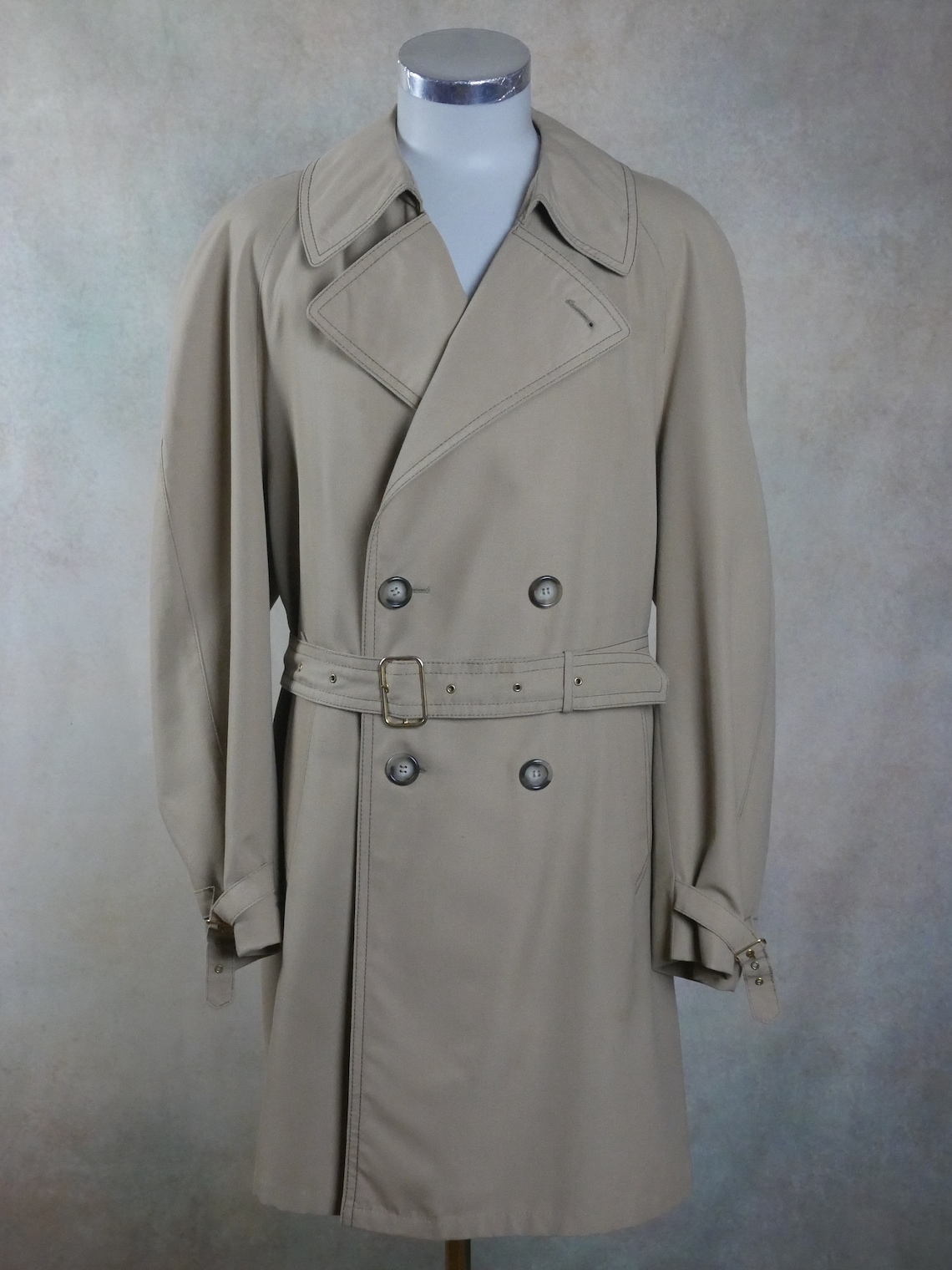 1970s Beige Trench Coat Swedish Vintage Double-breasted - Etsy