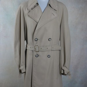 1970s Beige Trench Coat, Swedish Vintage Double-breasted Duster ...
