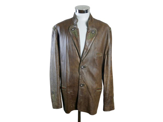 Buy Leather Cowboy Jacket, 1990s Vintage Soft Brown Lambskin 