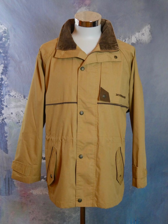 Camel Jacket, 1990s Vintage Tan Jacket with Brown… - image 3