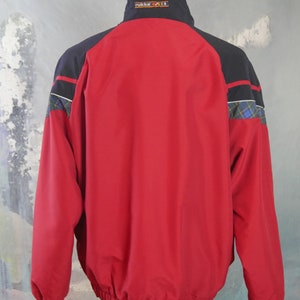 Red &Navy Blue Jacket, 1990 vintage européen Zippered Rukka Sport Brise-vent: Taille grande 40 à 42 US / UK image 9