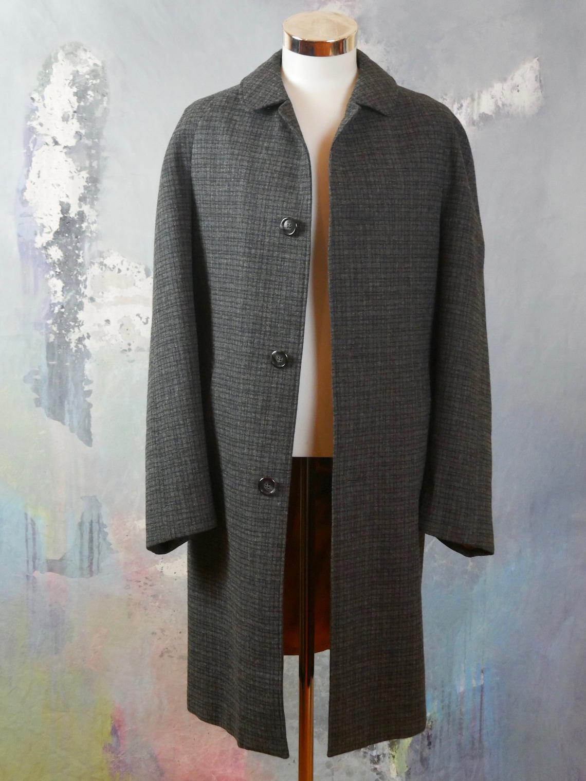Swedish Men's Vintage Gray Wool Overcoat 1970s Classic | Etsy