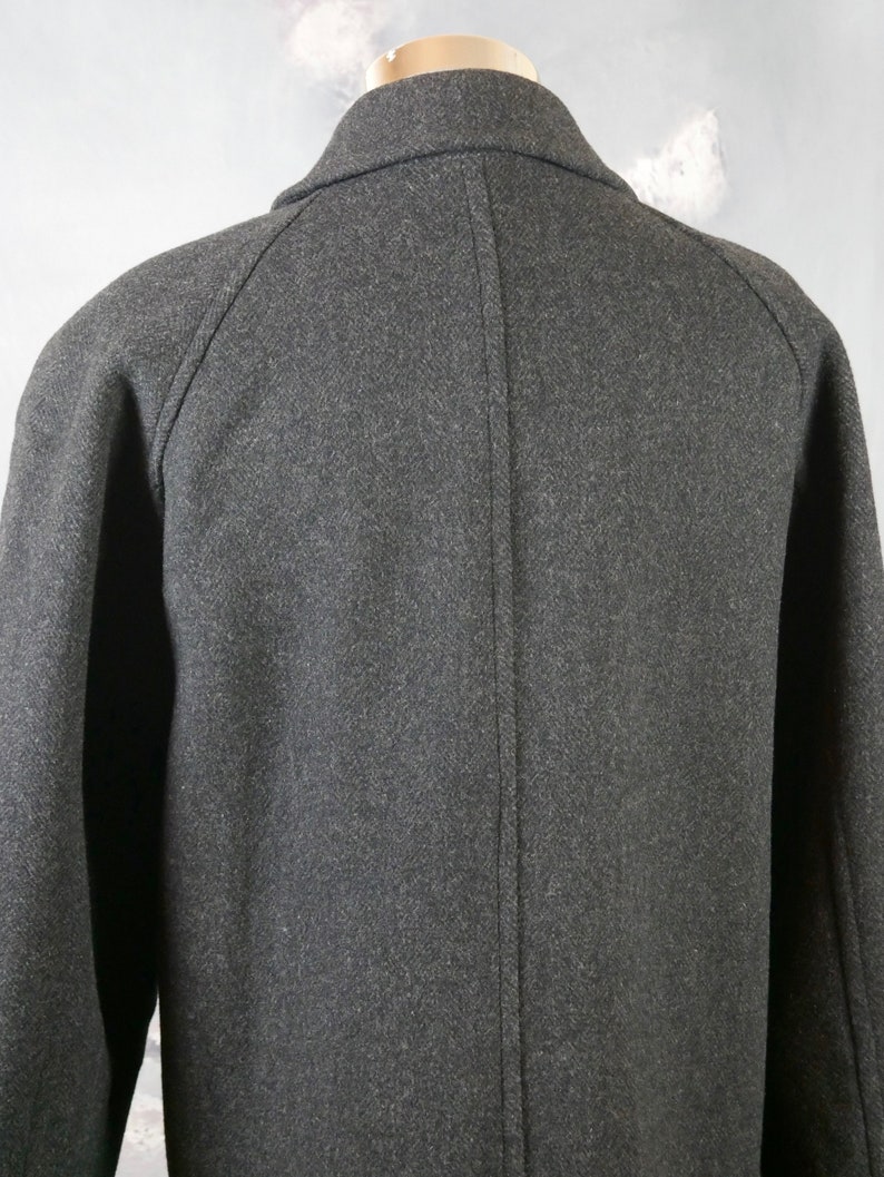 Hugo Boss Overcoat Charcoal Gray Wool Tweed Coat European - Etsy