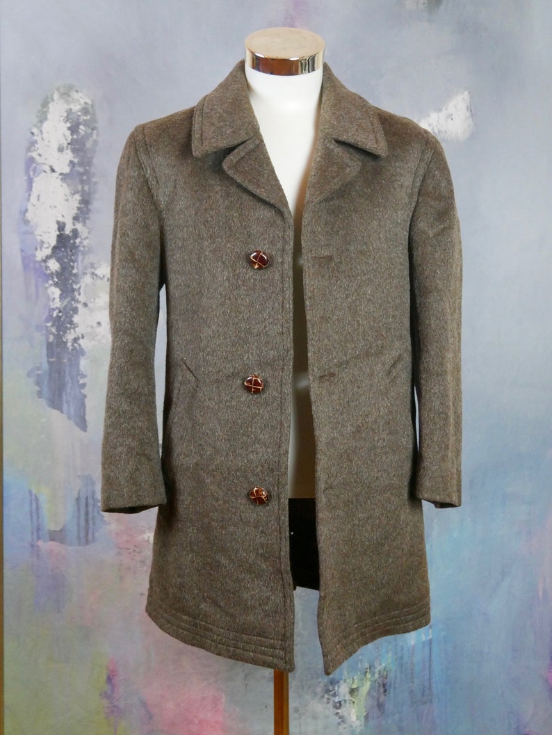 1960s Dutch Vintage Brown Wool Coat Classic European - Etsy