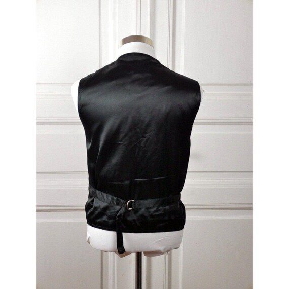 Vintage Suede Vest, 1990s European Vintage Black … - image 8