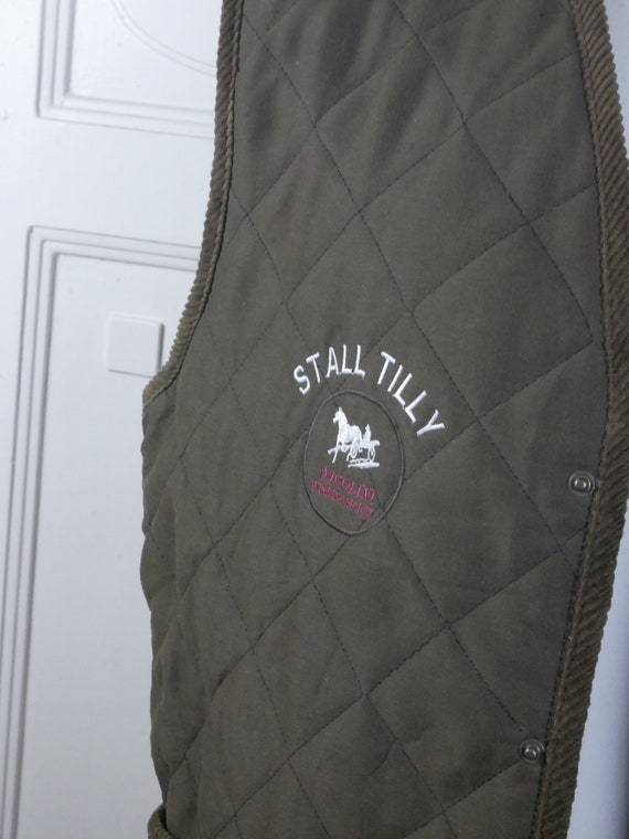 Brown Quilted Vest, 90s Italian Vintage Equestria… - image 3