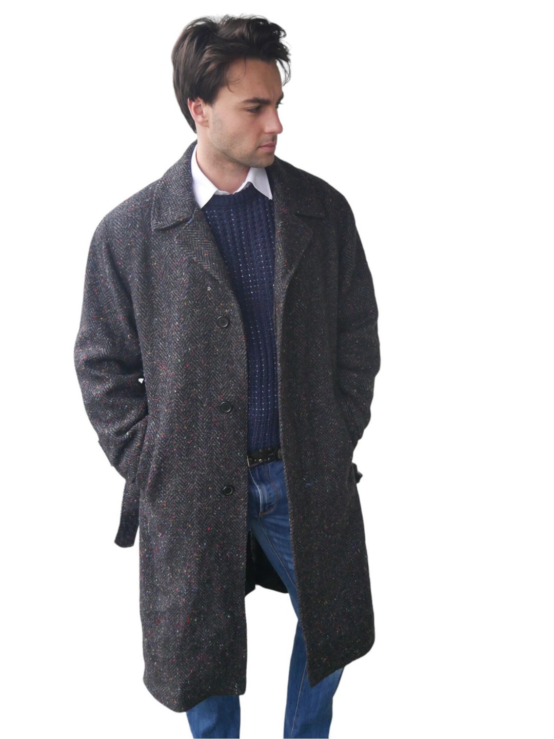 Vintage Gray Cropped Short Coat