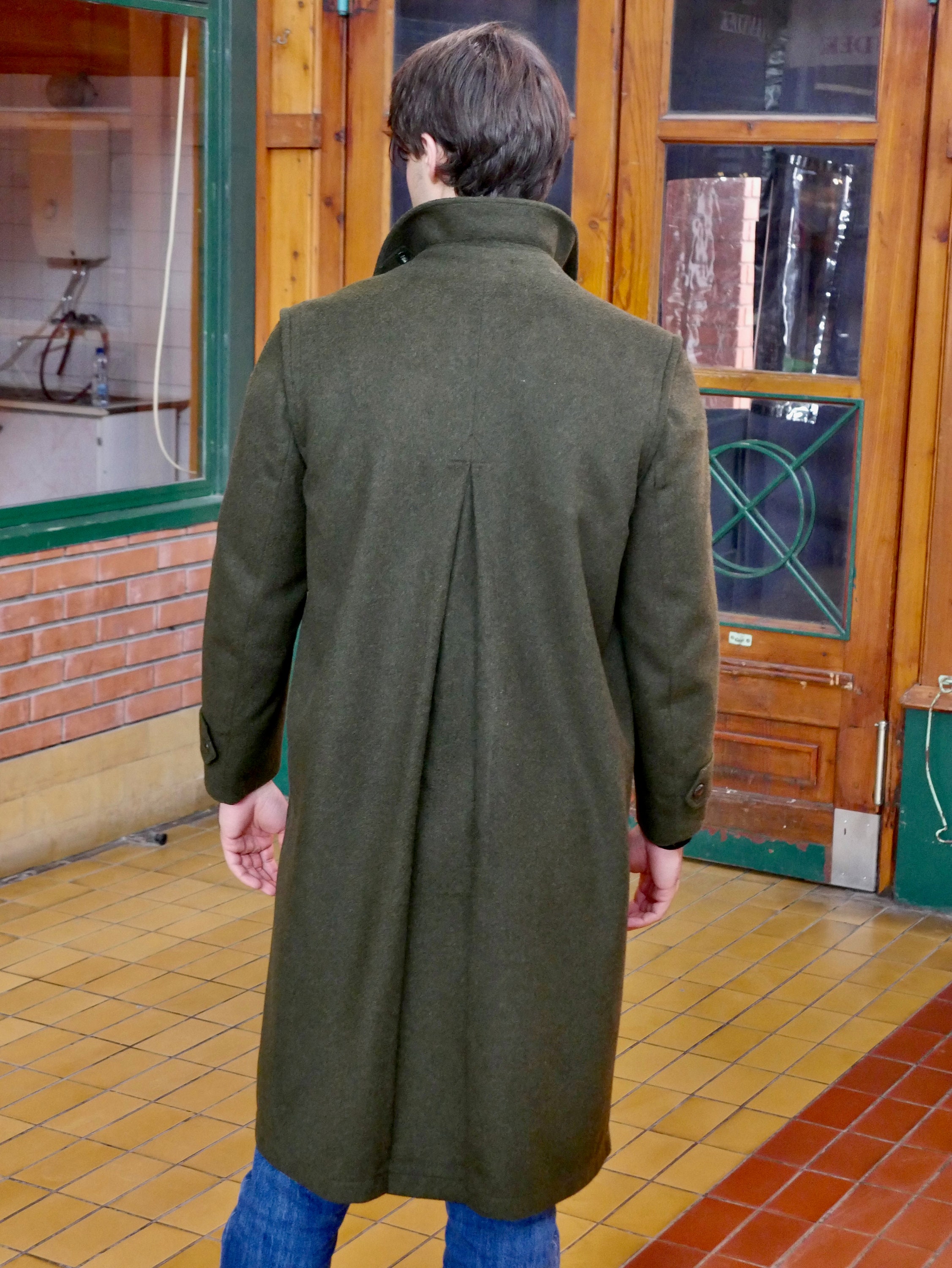 Loden Wool Coat Olive Green Overcoat 1990s Vintage Autumn - Etsy
