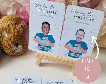 PRINTED Who Has The Baby Daddy | Scratch Off Card Game | Baby Shower Shower Game | Party Game | Baby Boy | Baby Girl