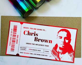 Personalised Foil Event Ticket: Surprise Gift Voucher