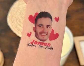 Custom Face Temporary Tattoos, Stag & Hen Party Favours