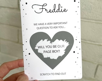 Will You Be My Page Boy Scratch Card: Groomsman, Best Man, Usher, Surprise Proposal