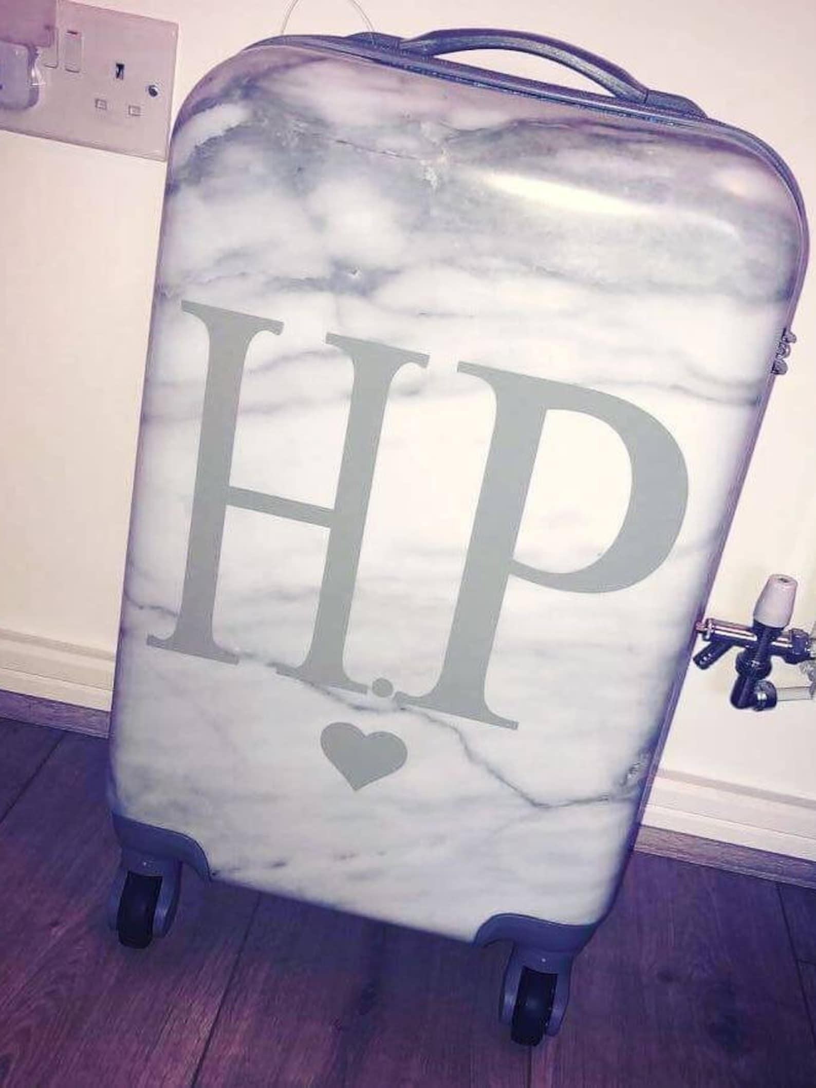 Suitcase STICKER Initials Name Personalised Decal Vinyl Etsy