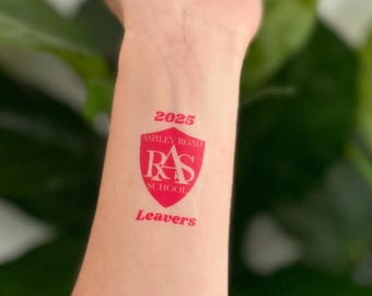 Custom School Leavers Temporary Tattoo: Personalized Party Favors