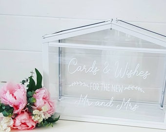 Card vinyl decal, wedding post box vinyl, ikea greenhouse, vinyl for wedding post box, wedding post box vinyl, cards box, wedding