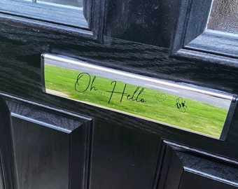 Letter Box Vinyl Decal Sticker Welcome Oh... Hello!