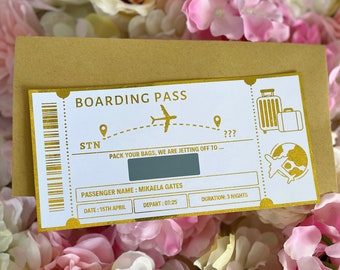 Personalized  Foil Scratch Card: Surprise Holiday Ticket