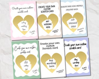 Custom Personalised Scratch card A6 | Create Your Own Scratch to Reveal Card | Surprise Reveal | Pregnancy Announcement